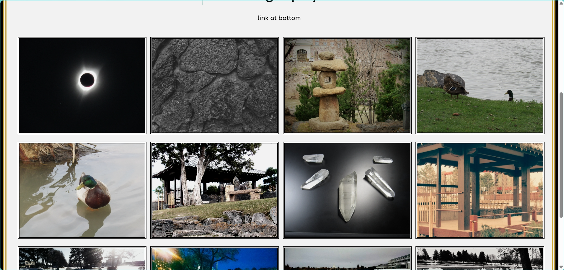 photography page